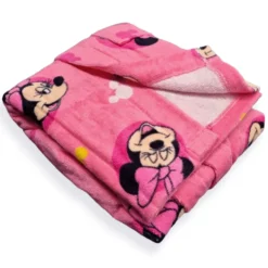 Accappatoio bambina in spugna con cappuccio Disney Minnie rosa