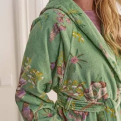 Accappatoio donna spugna PIP STUDIO Secret Garden verde
