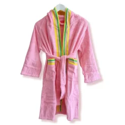 Accappatoio JUNIOR spugna con cappuccio GABEL Pongo rosa