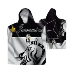 Accappatoio PONCHO Juventus per bambini bianco-nero