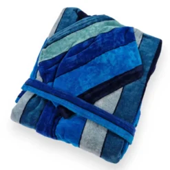 Accappatoio spugna e cappuccio Carrara TROPICS Blu