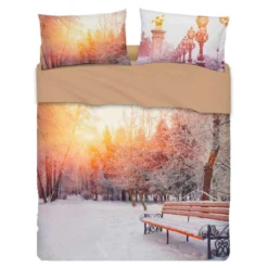 Bassetti completo lenzuola-copriletto Snow Paris in puro cotone