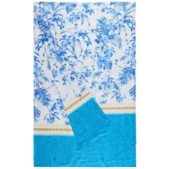 Bassetti Granfoulard Telo arredo Ibiscus Tattoo B1 - fantasia folaige bluette