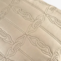 BORBONESE | Cuscino Arredo ricamato 45x45 Prestige nocciola in cotone