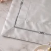 BORBONESE | Set lenzuola matrimoniale in raso ricamato PRESTIGE perla