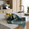 Canovaccio da Cucina Borbonese Lounge Blu Ottanio | Elegante