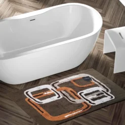 CARRARA Tappeto bagno in cotone 1500 gr ASAKO marrone