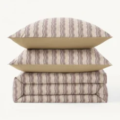 Cogal Copripiumino matrimoniale caldo cotone 250x245 Zig-Zag rosa antico