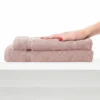 COGAL set 1+1 asciugamano viso e ospite Rosa chiaro RANGER 650 gr