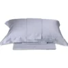 Completo lenzuola in raso matrimoniale Blumarine Lory Stone blue