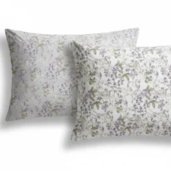Completo lenzuola invernali in caldo cotone Matrimoniali floreale grigio