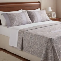 Completo Lenzuola Matrimoniali in Cotone DEHLI stile Orientale Paisley