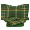 Completo lenzuola matrimoniali in cotone TARTAN scozzese verde