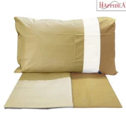 Completo letto matrimoniale Tinta unita Beige Tortora Puro cotone