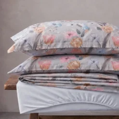 Completo Letto Matrimoniale Percalle Enrico Coveri ILAR perla