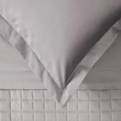 Completo Letto Matrimoniale Raso ZUCCHI Tinta Unita GRIGIO