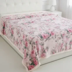 Coperta Agnellata MONET Super Soft Floreale Matrimoniale 210x240