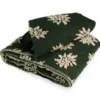 Coperta in Lana Cotta MUSCHIO con motivo Stella Alpina matrimoniale 250x205 cm