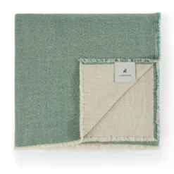 Coperta lana merino lavabile in lavatrice matrimoniale verde acqua