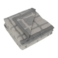 Coperta lana merinos 230x250 SOMMA DORAN grigio matrimoniale