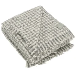 Coperta SOMMA Ecuador bianco e grigio singola Pied de Poule