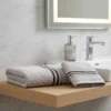 Coppia Asciugamani grigio perla: Corredo Bagno Moderno