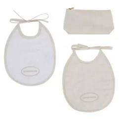 Coppia di bavaglini in trousse Borbonese KIDS Splendido biscotto in spugna