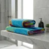 Coppia di spugne asciugamano viso+ospite Carrara Jamaica turchese