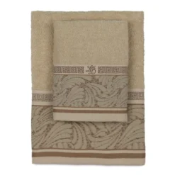 Coppia di spugne set 1+1 LAURA BIAGIOTTI Imai beige ricamato