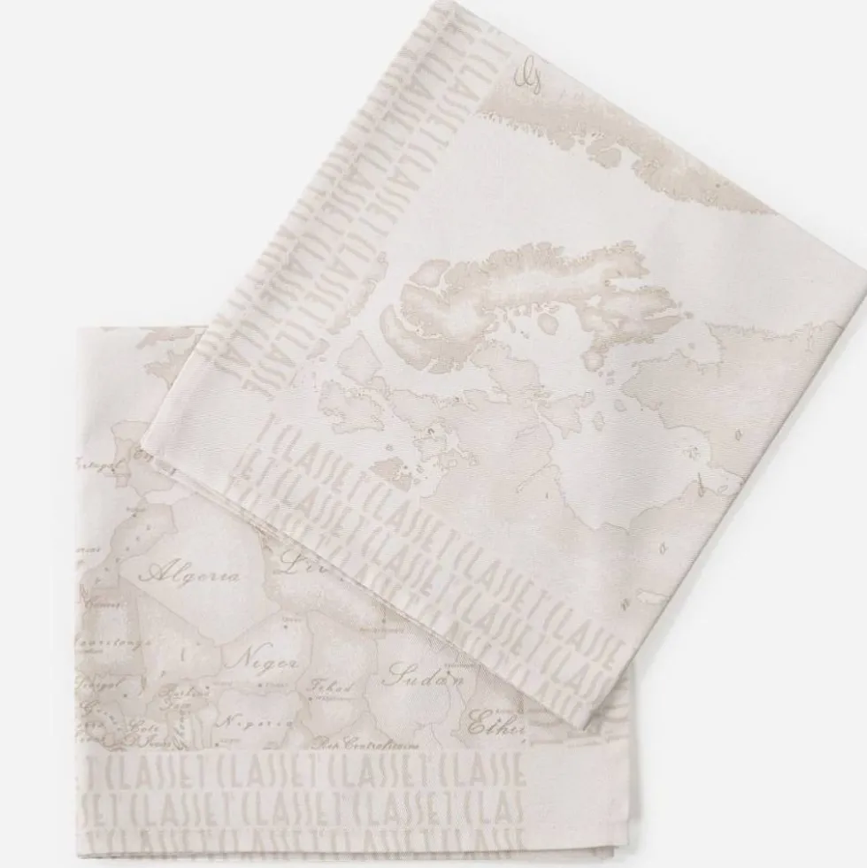 Coppia di tovaglioli in cotone Prima Classe 48x48 cm avorio