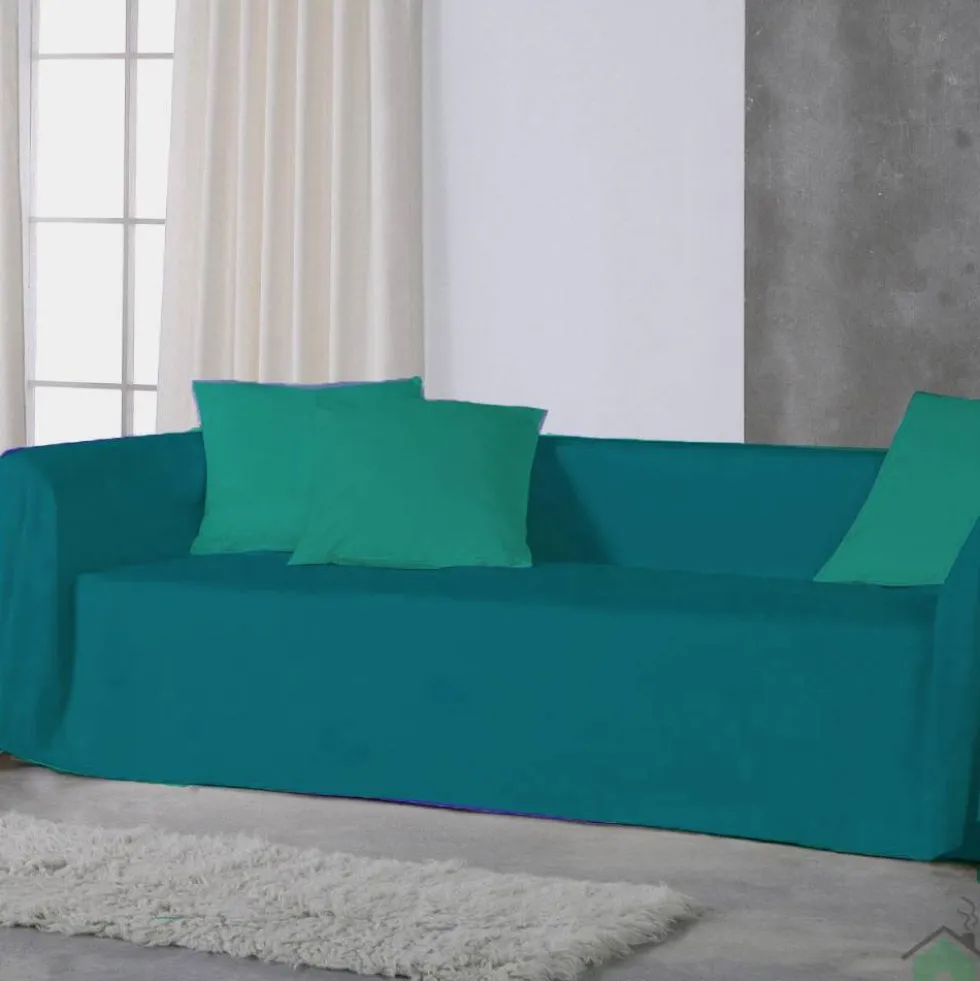 Copridivano copritutto telo Panama RARUS 170x300 cm - petrolio
