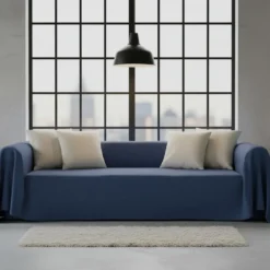 Copridivano RARUS Copritutto Telo Arredo Cotone 350x300 cm - Bluette