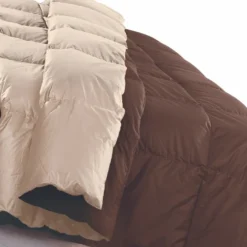 COPRILETTO INVERNALE Daunenstep in Piumino d'oca Bicolore Cappuccino DUNA