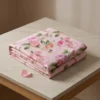 Copriletto Jacquard Floreale Matrimoniale a fiori rosa
