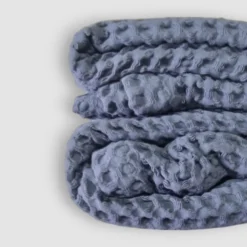 Copriletto leggero in Nido Apone matrimoniale denim in cotone
