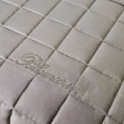 Copriletto trapuntato raso matrimoniale Blumarine Lory cenere con strass