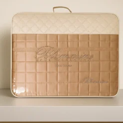Copriletto trapuntato raso matrimoniale Blumarine Lory nocciola con strass