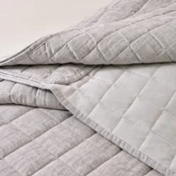 Copriletto trapuntato Singolo grigio 170x260 Anallergico | Soft Effect