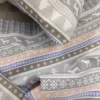 Copripiumino e federe cotone matrimoniale CLAUS renne beige