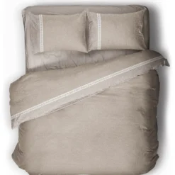 Copripiumino + federe CRONO in puro cotone Beige