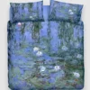 Copripiumino Matrimoniale Bassetti Arte 'Le Ninfee di Monet' - Blu
