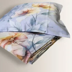 Copripiumino matrimoniale con federe in raso RANDI Peony