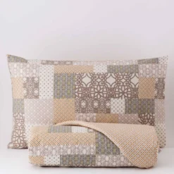 Copripiumino Matrimoniale con federe RIVIERA Mitique beige