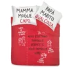 Copripiumino matrimoniale cotone e federe LOVE Family rosso