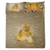 Copripiumino matrimoniale completo 2 piazze Gabel TIGER oro in cotone