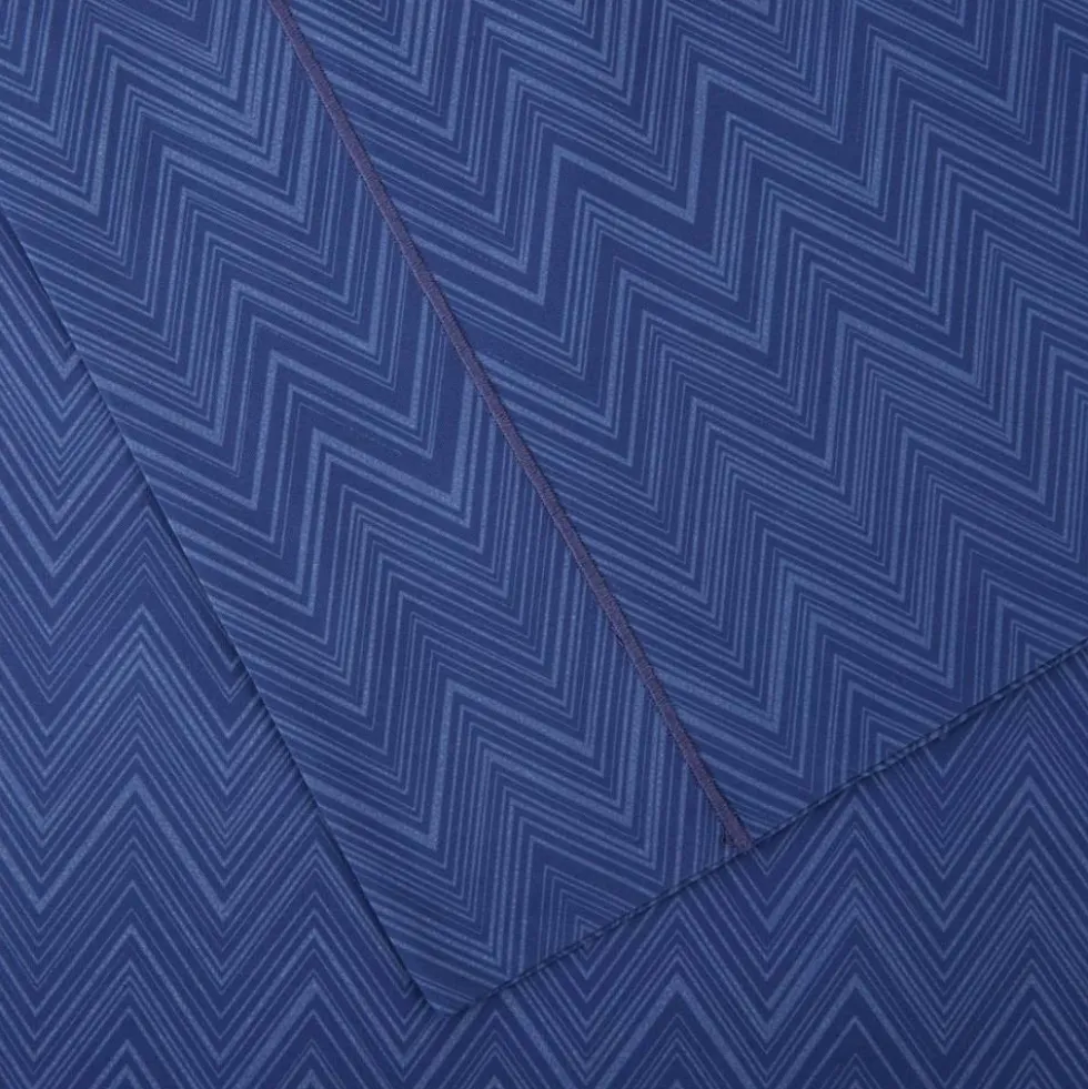 Copripiumino matrimoniale e federe Missoni JO 50 blu
