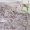 Copripiumino Matrimoniale MIRABELLO in percalle Dipinto di fiori rosa