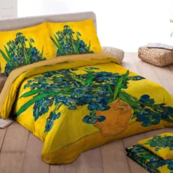 Copripiumino matrimoniale RANDI Quadri D'Autore Irises VAN GOGH