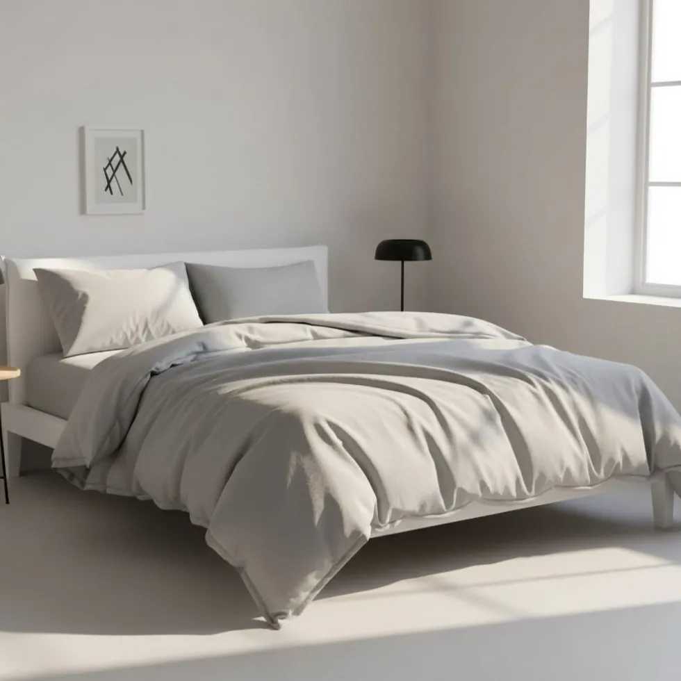 Copripiumino misura maxi 270x270 copritrapunta puro cotone ISTAR perla