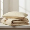 Copripiumino No-STIRO con federe Luxea matrimoniale beige jacquard